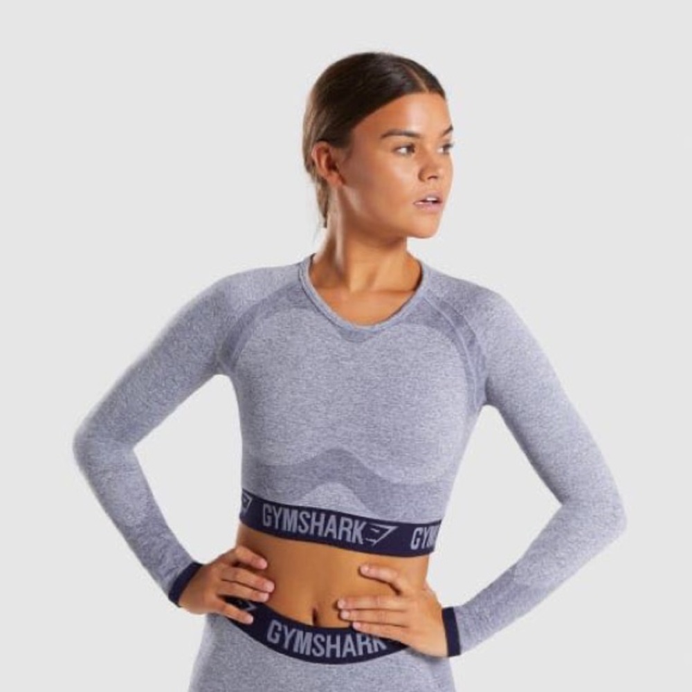 Gymshark FLEX long sleeve crop top size S